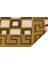 Kilim Kahverengi Geometrik Yün ve Pamuk Kilim Oda Salon Halısı 3