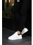 - Beyaz Deri Cırtlı Sneakers Erkek Ayakkabı 1