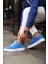 - Mavi Süet Bağcıklı Sneakers Erkek Ayakkabı 1