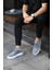 -Gri Süet Bağcıklı Sneakers Erkek Ayakkabı 4