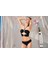 Kadın Halka Aksesuarlı Dokulu Siyah Bikini Takımı 3