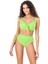 Kadın Fiyonk Detaylı Yeşil Büyük Beden Bikini Takımı 1