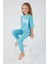 Sea Blue Turkuaz Kız Çocuk Kısa Kol Pijama Takım 1