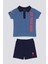 Azure Mavi Bebek Polo Yaka T-shirt Takım 1