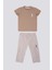 Delicate Light Texture Açık Kahverengi Bebek T-shirt Takım 1