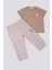 Delicate Light Texture Açık Kahverengi Bebek T-shirt Takım 4