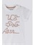 Writing Pattern Krem Vizon Bebek T-shirt Takım 3