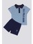 Azure Açık Mavi Bebek Polo Yaka T-shirt Takım 2