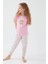 Donut Pattern Pembe Kız Çocuk Kısa Kol Pijama Takım 1