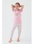 Donut Pattern Pembe Kız Çocuk Kısa Kol Pijama Takım 2