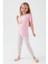 Donut Pattern Pembe Kız Çocuk Kısa Kol Pijama Takım 3