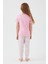 Donut Pattern Pembe Kız Çocuk Kısa Kol Pijama Takım 5