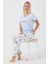 Wild Soul Açık Mavi Kadın Kısa Kol Pijama Takım 2