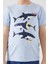 Shark Mavi Erkek Çocuk Kısa Kol Pijama Takım 4