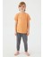 Light Yellow Texture Sarı Erkek Çocuk Kısa Kol Pijama Takım 2