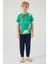 Rawr Yeşil Erkek Çocuk Kısa Kol Pijama Takım 1