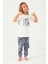 Always Be Kind Krem Kız Çocuk Kısa Kol Pijama Takım 3