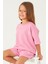 Plain Open Naive Toz Pembe Kız Çocuk Şort Takım 1