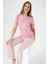 Flowering Pink Gül Kurusu Kadın Kısa Kol Pijama Takım 3