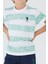 Stripe Pattern Çam Yeşili Erkek Çocuk Bermuda Takım 4