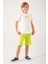 Plain Pattern Krem Erkek Çocuk Bermuda Takım 2