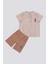 Natural Weaving Krem Çizgili Bebek Hakim Yaka T-shirt Takım 2