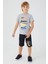 Urban Wears Gri Melanj Erkek Çocuk Bermuda Takım 2