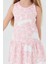 Flowers Pembe Kız Çocuk Elbise 4