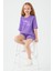 Sweet Pink Mor Kız Çocuk Şort Takım 1