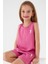 Light Purple Reflection Detail Fuşya Kız Çocuk Şort Takım 1