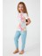 Unicorn Magic Krem Kız Çocuk Kısa Kol Pijama Takım 3