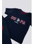 Logo Is Detailed Lacivert Bebek T-shirt Takım 4