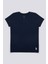 Solid Color Navy Erkek Çocuk V Yaka Fanila 2