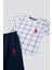 Square Line Pattern Krem Bebek T-shirt Takım 3