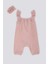 Sweet Candy Pembe Bebek Bandanalı Salopet Takım 4