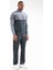 Gri Regular Fit Desenli Dalgıç Kumaş Dik Yaka Fermuarlı Erkek Eşofman Takımı - XA0352 5