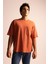 Oversize Fit Bisiklet Yaka Kısa Kollu %100 Pamuk Ağır Kumaş Tişört T3661AZ23SP 1