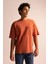 Oversize Fit Bisiklet Yaka Kısa Kollu %100 Pamuk Ağır Kumaş Tişört T3661AZ23SP 3