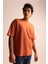 Oversize Fit Bisiklet Yaka Kısa Kollu %100 Pamuk Ağır Kumaş Tişört T3661AZ23SP 4