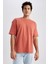Oversize Fit Bisiklet Yaka Kısa Kollu %100 Pamuk Ağır Kumaş Tişört T3661AZ23SP 7