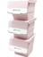 Motek Organızer Tekerlekli Eşya ve Erzak Kutusu 3X33 LT-MT05 Pembe+Beyaz 4