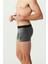 Erkek 3 Lü Likralı Coton Lacivert- Lacivert Baskılı-Lacivert Melanj Boxer 80338 3