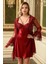 BARİNA 8688 BAYAN KISA SATEN BORDO 6 LI SET 2