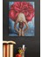 Sayılarla Boyama Seti Kasnaklı Kırmızı Çiçekli Balerin 60 x 75 cm 1