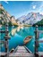 Italya Braies (Prags) Gölü Sayılarla Boyama Seti Kasnaklı 40 x 50 cm 2