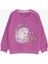 Kız Çocuk Sweatshirt Unicorn Baskılı 2-6 Yaş, Eflatun 1