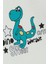 Erkek Bebek Çıtçıtlı Body Sevimli Dinozor Baskılı 9 Ay-3 Yaş, Ekru 4