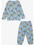 Erkek Bebek Pijama Takımı Mutlu Köpecikler Desenli 9 Ay-3 Yaş, Açık Mavi 4
