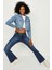 Kadın Düğmeli Crop Denim Ceket 2