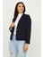 Kadın Tek Düğme Kapamalı Blazer Ceket 4
